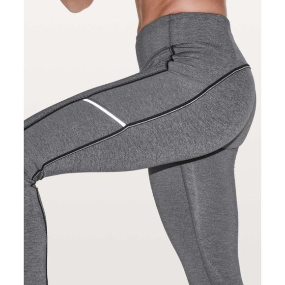 Lululemon Speed Up Tight *Metallic 28" Heathered Black Reflective Skinny Pants 4 - Picture 5 of 12